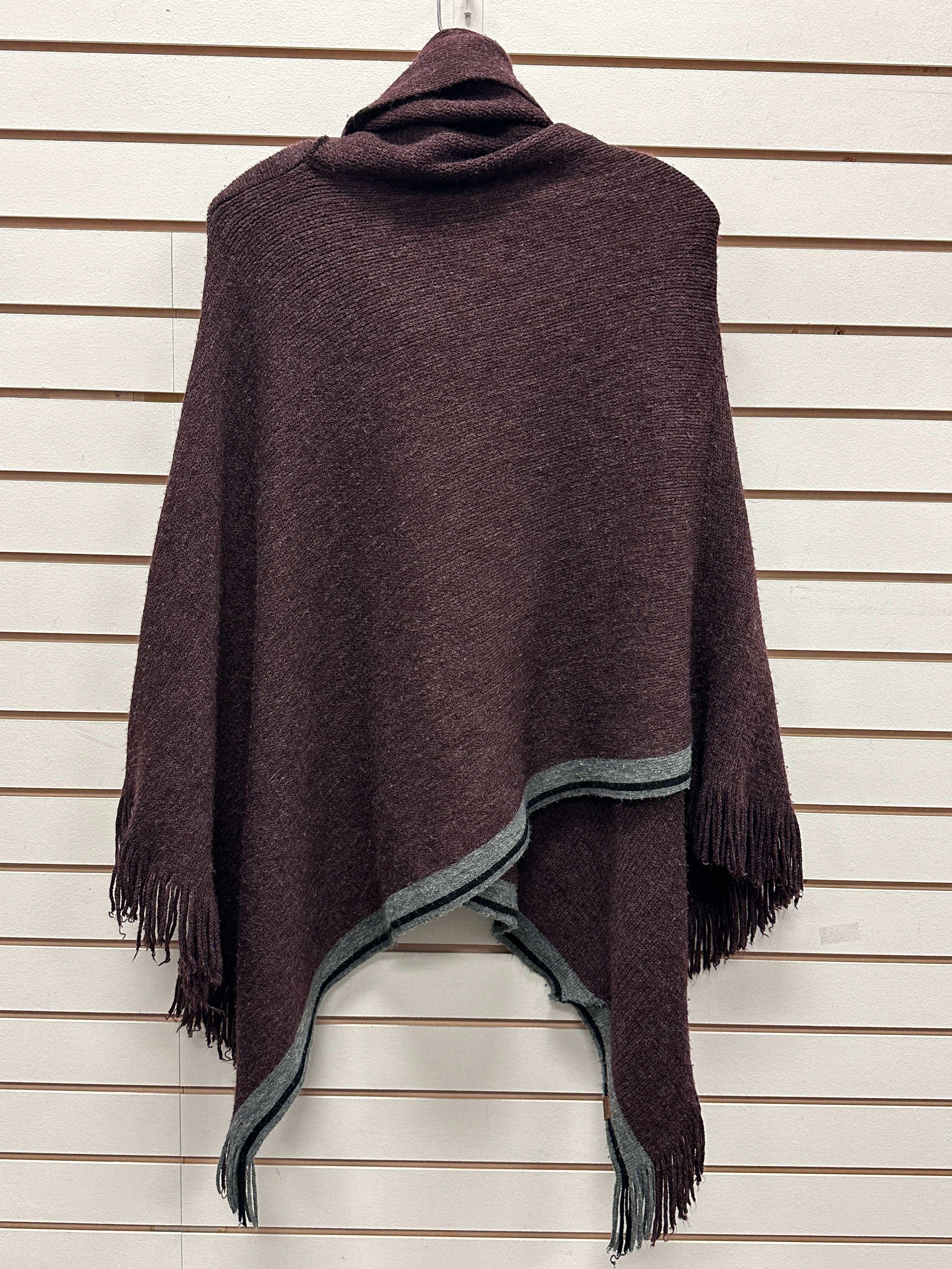 Roots Purple turtleneck poncho (OS)